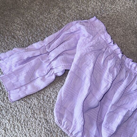 Ruffled Crop Girls Blouse - Picture 4 of 7